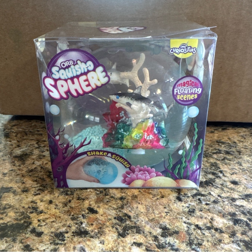 ORB Squisho Sphere Shark Aquarium Toy Squishy Five Below fidget toy